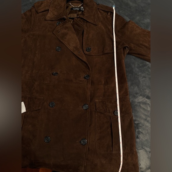 Ralph Lauren Goat Suede Trench - NWT Brown Suede Jacket - Picture 16 of 16